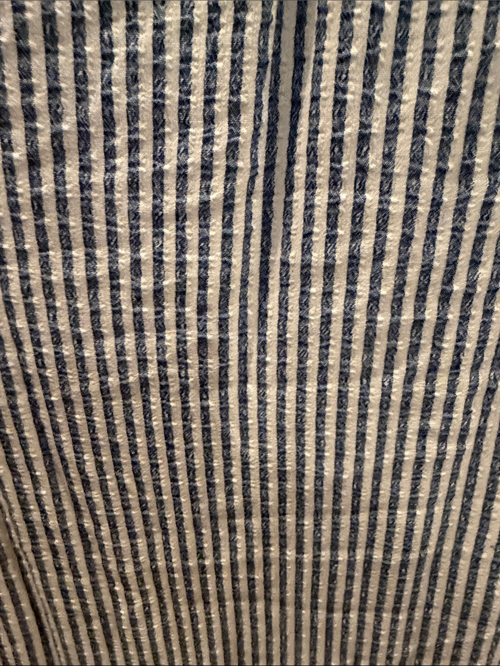 NWT Sleeveless Blue & White Striped Smocked Neck Dress - Picture 3 of 4